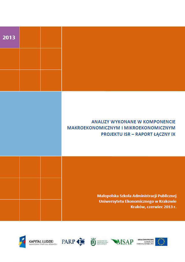 Analizy wykonane w komponentach mikroekonomicznym  i makroekonomicznym projektu ISR – IX raport łączny