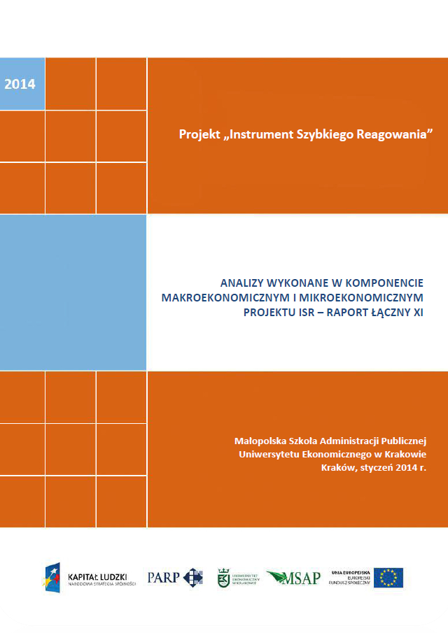 Analizy wykonane w komponentach mikroekonomicznym  i makroekonomicznym projektu ISR – XI raport łączny